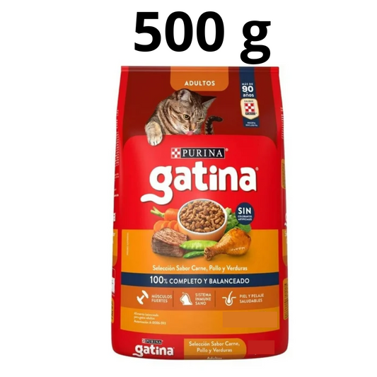 Alimento para Gato Purina Gatina Carne, Pollo, Verduras 500 g