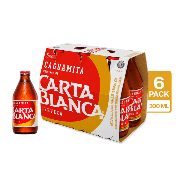 Carta Blanca Caguamita 300 ml Six