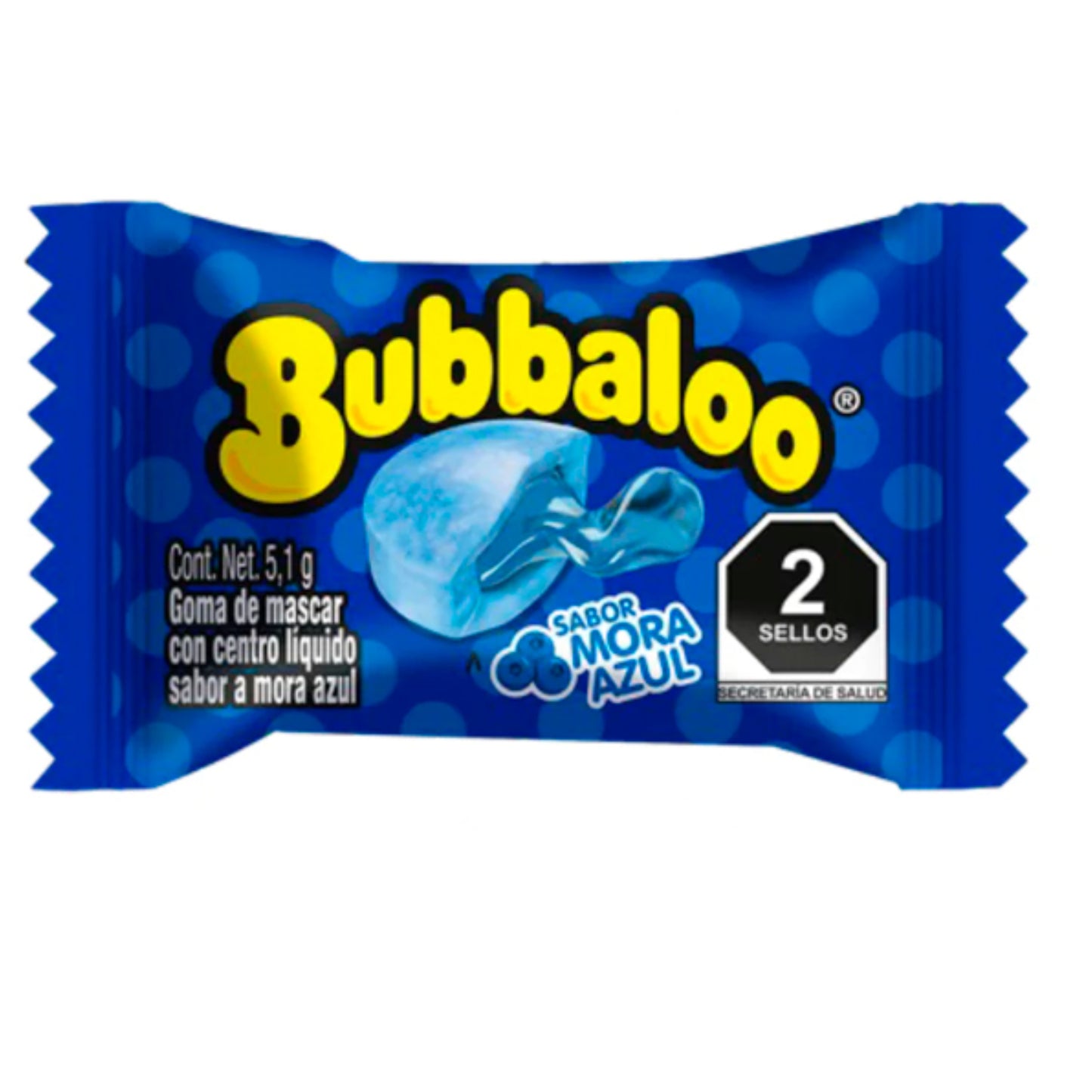 Chicle Bubbaloo Mora Azul 5.1 g