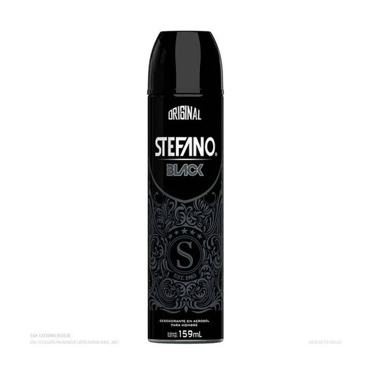 Desodorante en Aresosol Stefano Black Para Caballero 159 ml