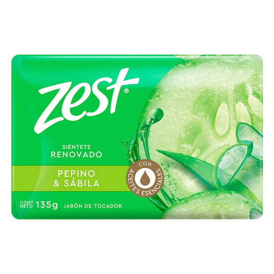 Jabon Zest Natura Sabila Con Pepino 135 gr