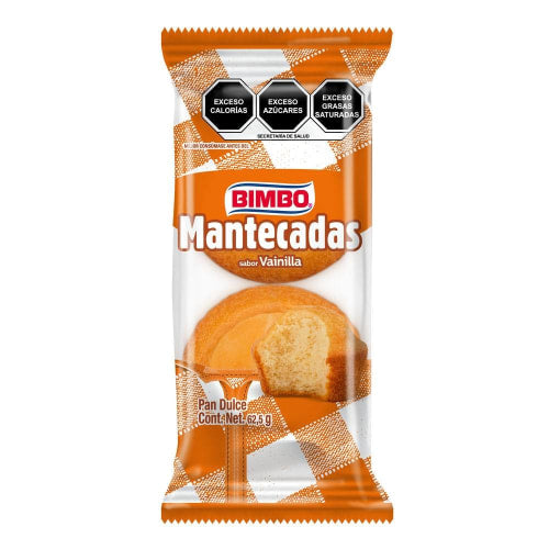 Mantecadas Sabor Vainilla 2 piezas 62.5 gr