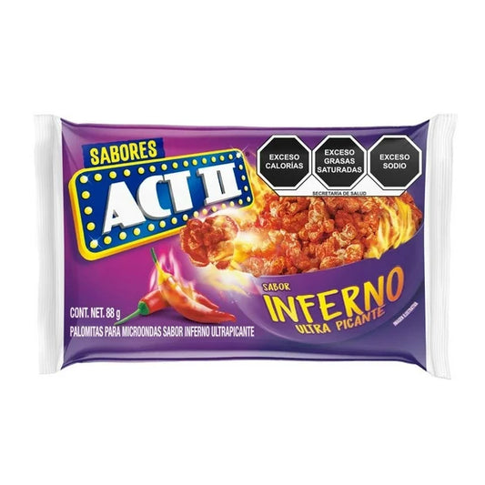 Palomitas ACT II sabor Infierno Ultra Picante 80 gr