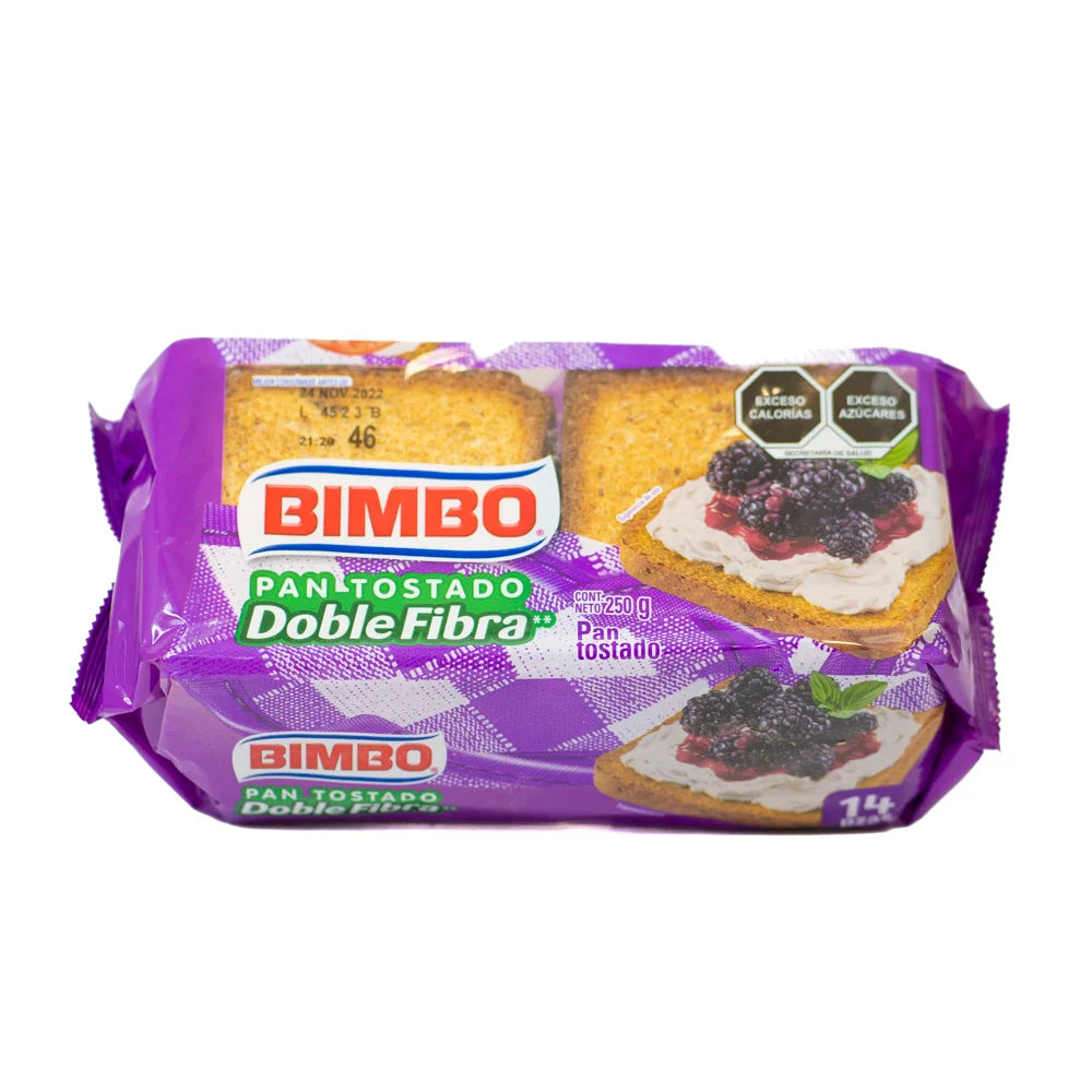 Pan Tostado doble Fibra 250 gr