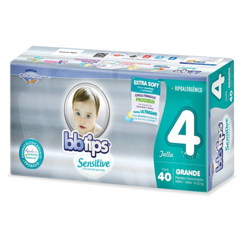 Pañal BB Tips Sensitive Etapa 4