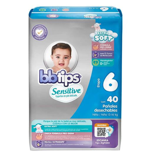 Pañal BB Tips Sensitive Etapa 6