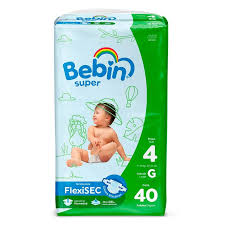 Pañales Bebin Super Flexisec Talla G Etapa 4 40 Pañales