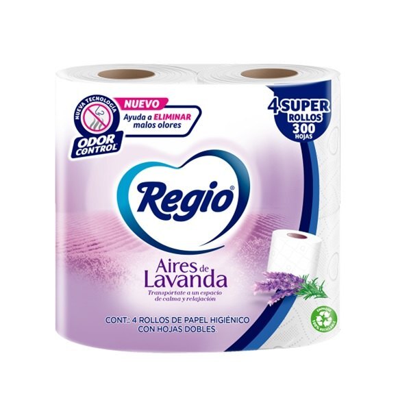 Papel Higienico Regio Aires Lavanda 300 Hojas