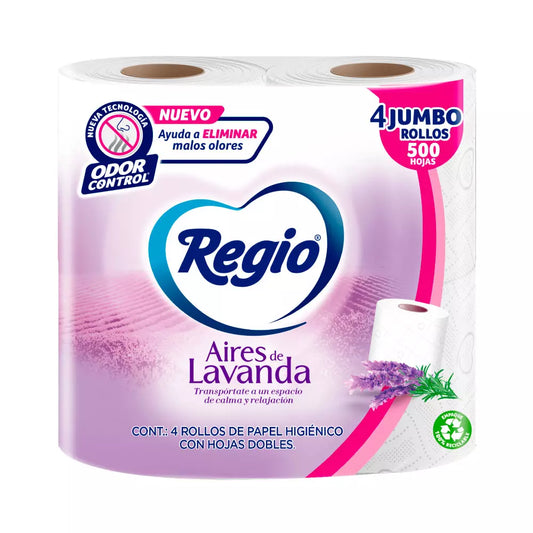 Papel Higienico Regio Aires Lavanda 500 Hojas