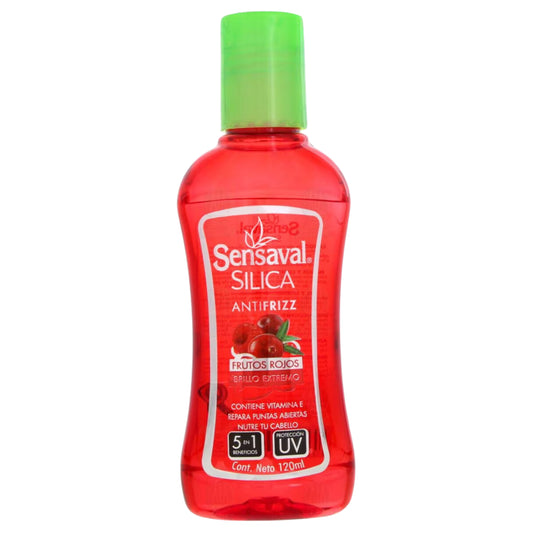 Silica Sensaval Antifrizz Brillo Extremo Frutos Rojos, 120 ml.