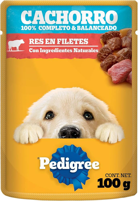 Sobre Pedigree Cachorro Res en Filetes 100 g