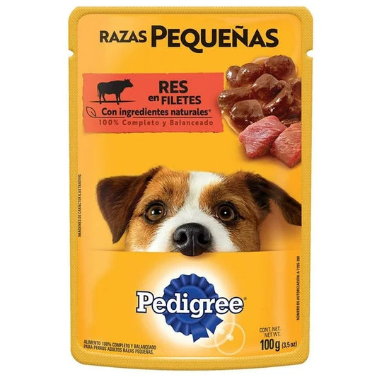 Sobre Pedigree Razas Pequeñas Res en Filetes 100 g