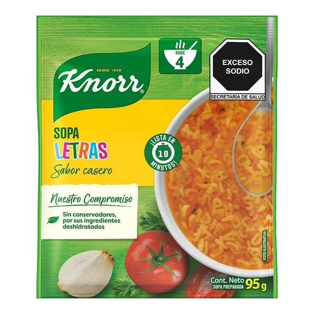 Sopa Knorr Instantanea letras 95 g