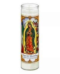 Veladora Luz Eterna Virgen Guadalupe Vaso Grande