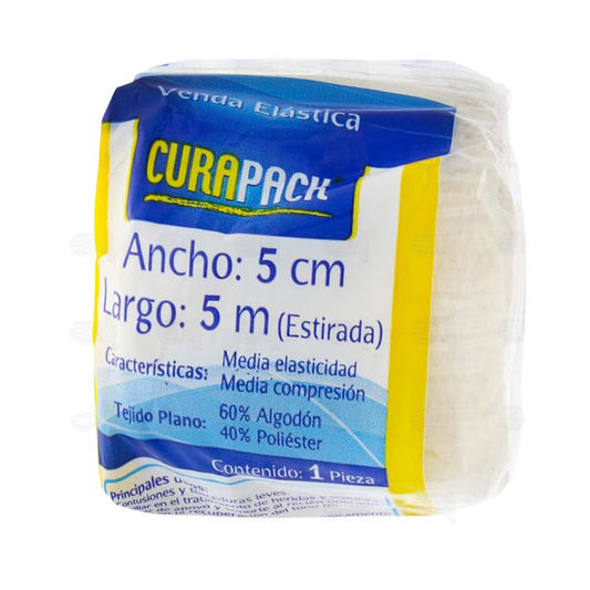 Venda Elastica Curapack 5 cm x 5 Metros