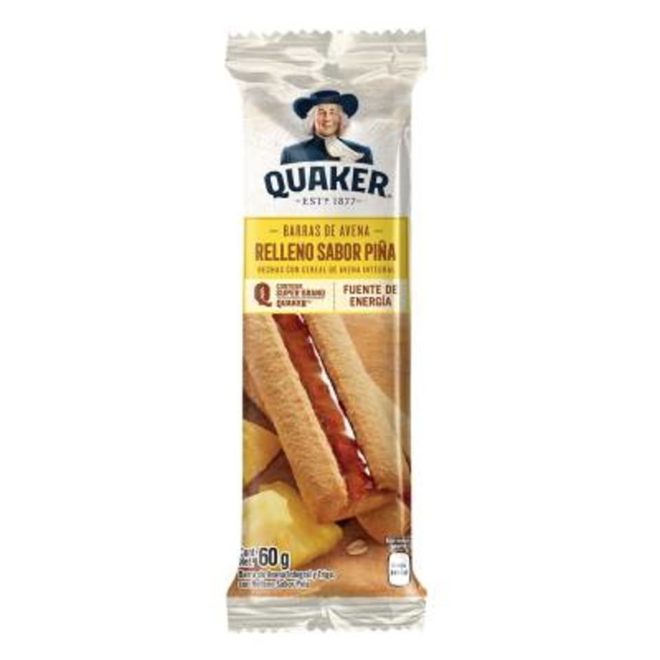 Barras de Avena Quaker Sabor Piña 60 gr