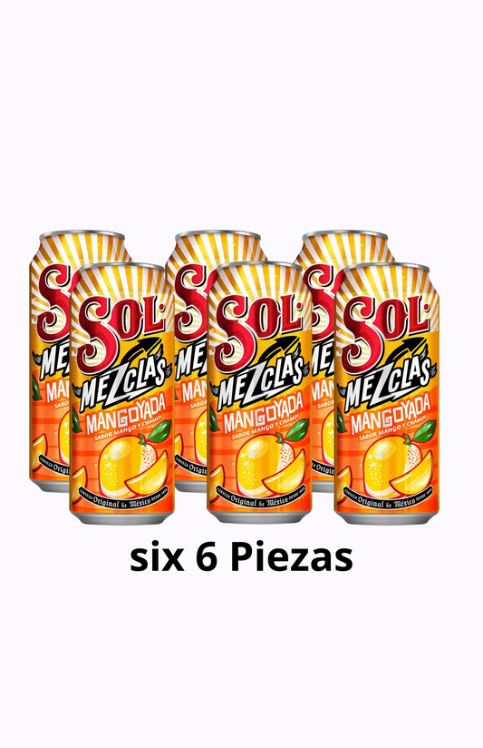 Cerveza Sol Mangoyada Laton 473 ml Six