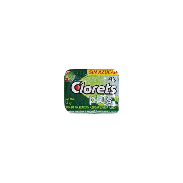 Chicle Clorets Plus 4s