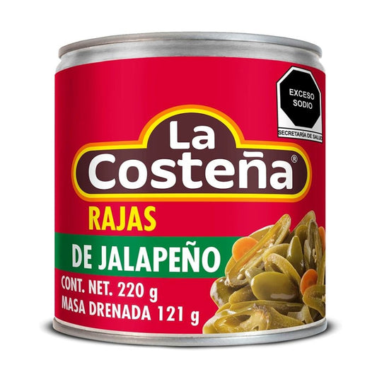 Chiles Jalapeños La Costeña en Rajas 220 gr