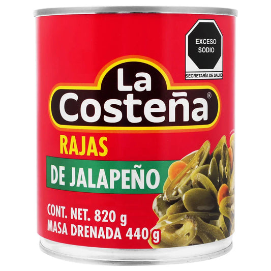 Chiles Jalapeños La Costeña en Rajas 820 gr