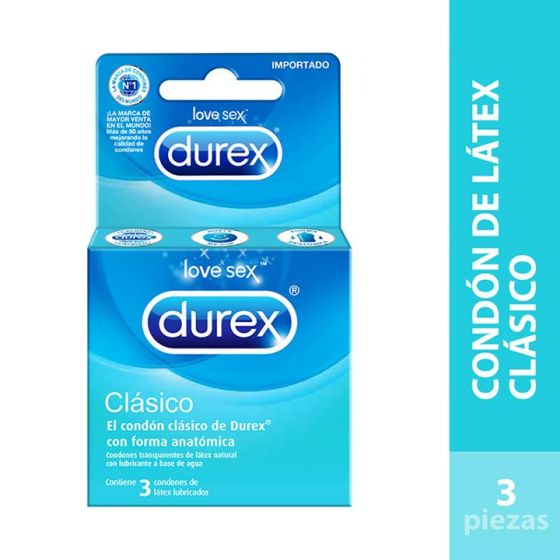 Condones Durex Clasico 3 Piezas