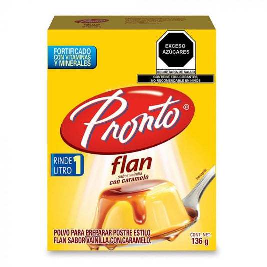 Flan Pronto sabor Vainilla con Caramelo 136g