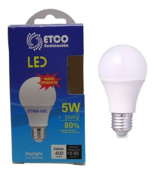 Foco Led Etco Ahorrador 5w