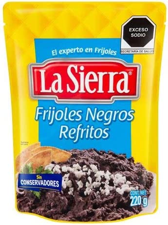 Frijoles Refrito Negro Pouch 220 gr