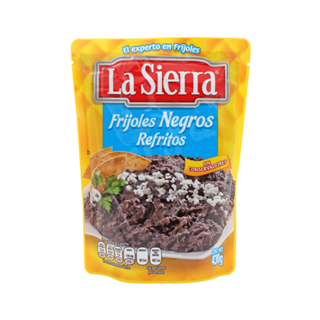 Frijoles Refrito Negro Pouch 430 gr