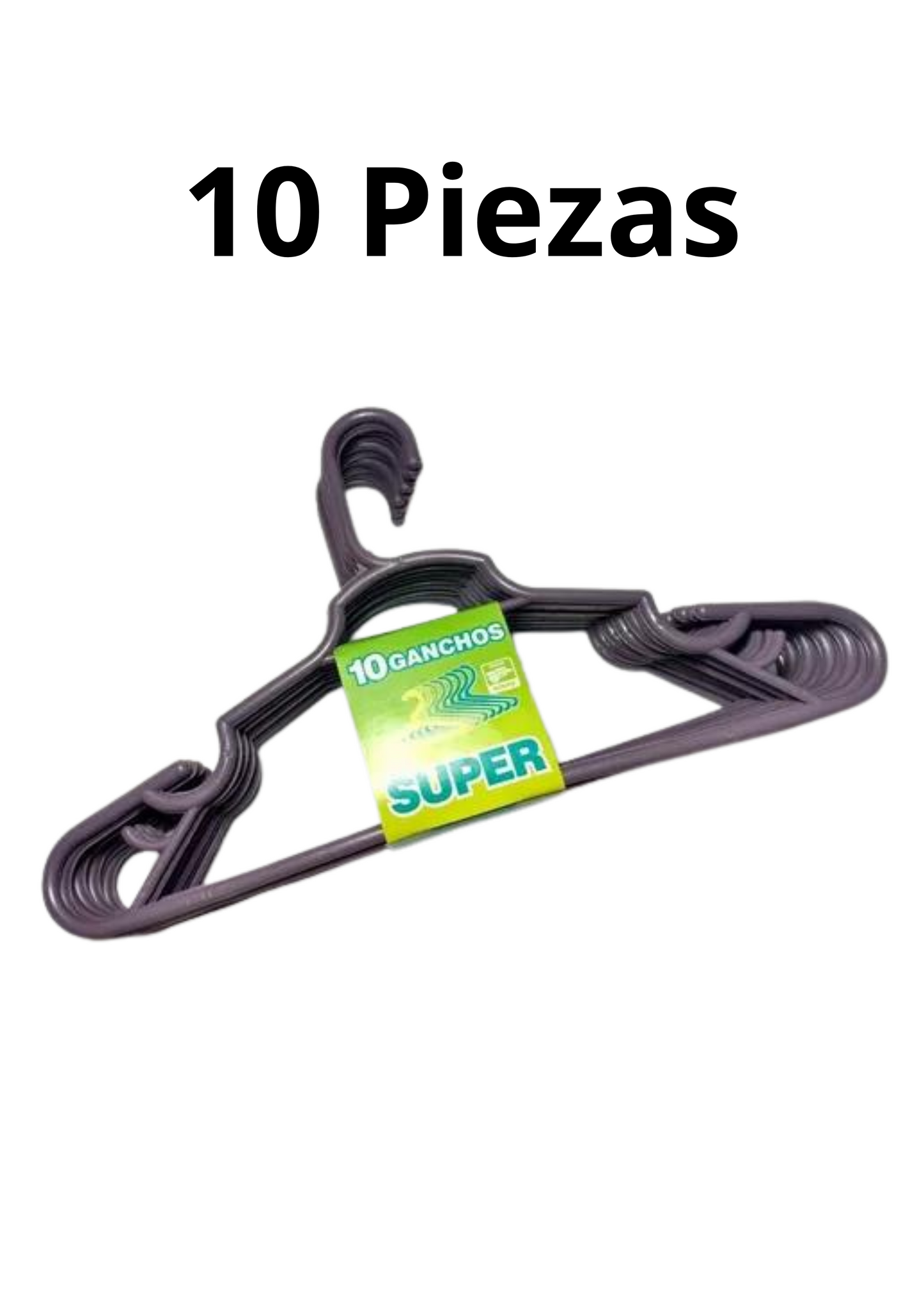 Gancho Grueso Para Ropa Super Plast 10 Piezas