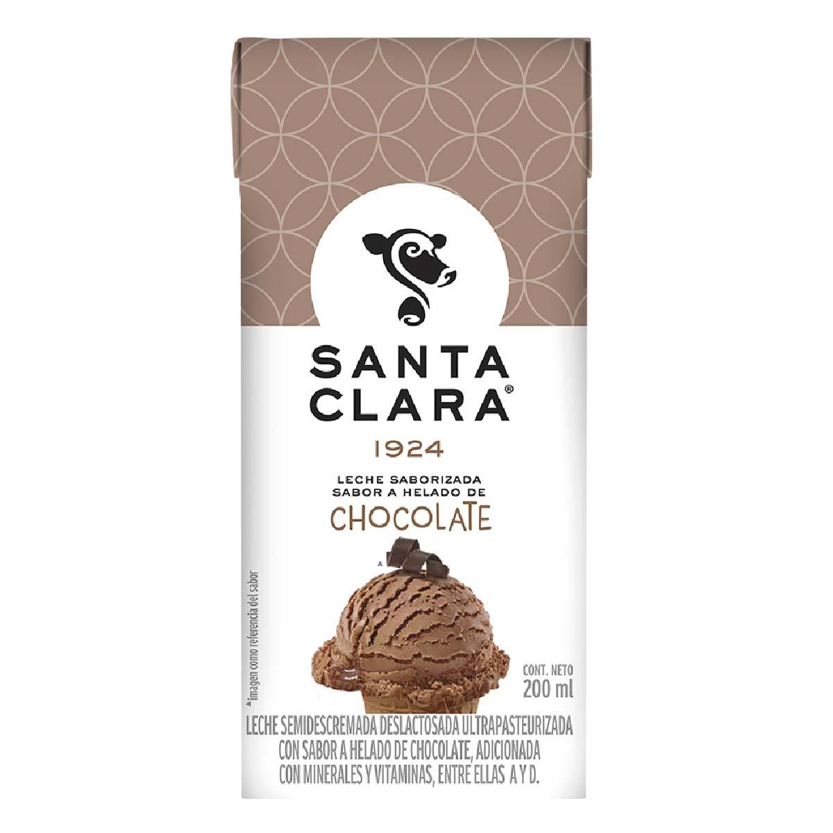 Leche Santa Clara Sabor Helado de Chocolate 200 ml