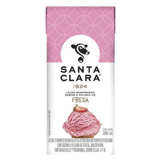 Leche Santa Clara Sabor Helado de Fresa 200 ml