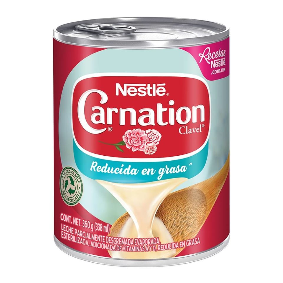 Leche evaporada Nestlé Carnation Clavel 360 gr