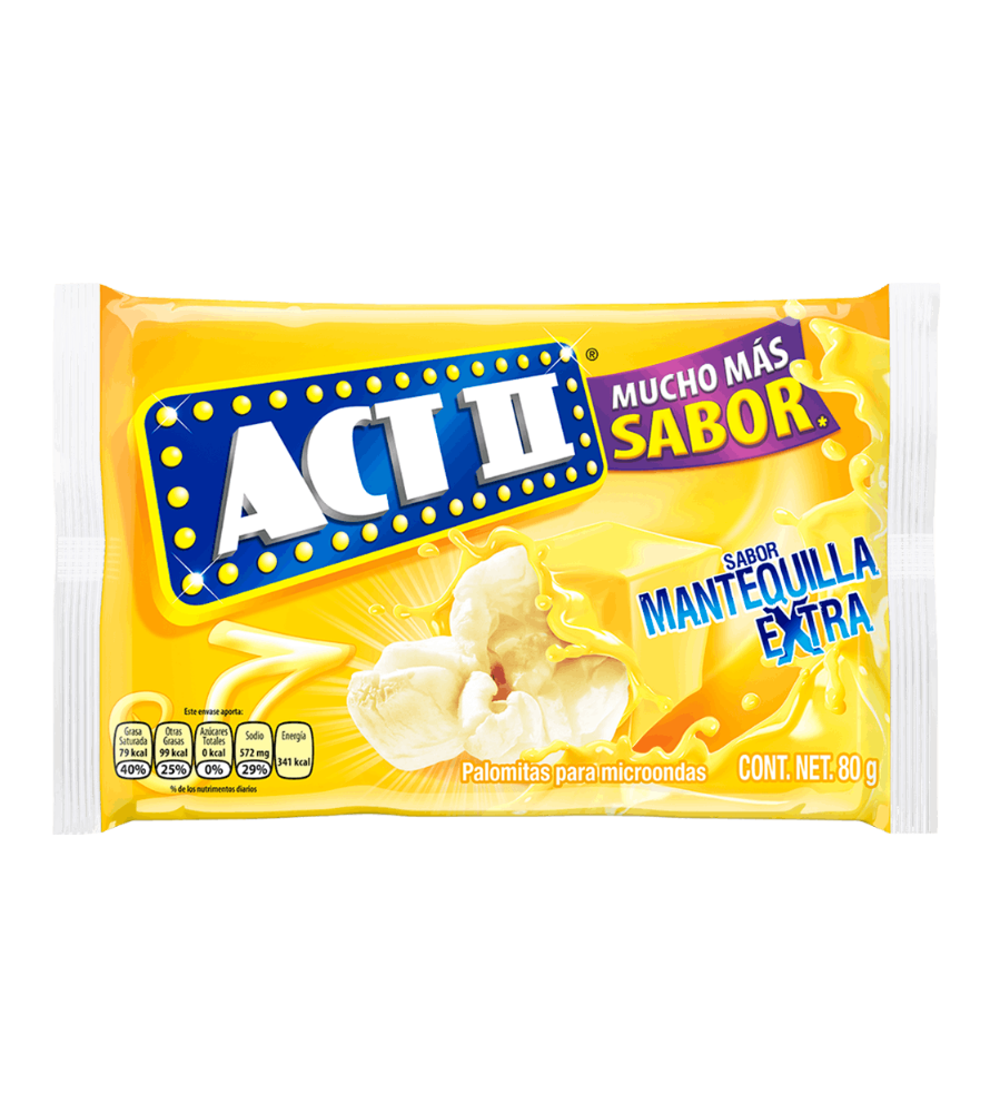 Palomitas ACT II sabor mantequilla 80 gr