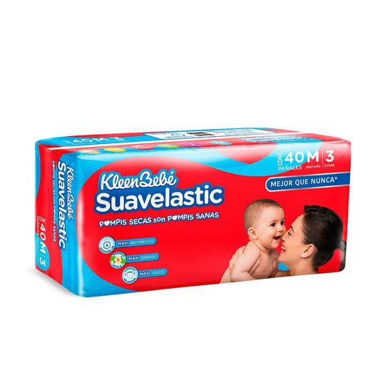 Pañal Suavelastic Max Mediano Etapa 3 40 pzas