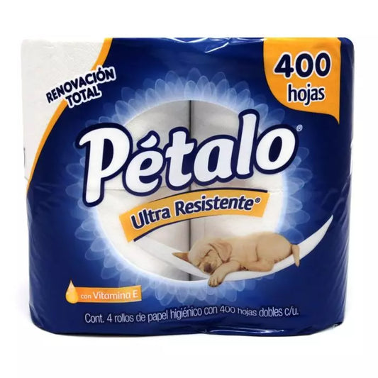 Papel Higienico Petalo Ultra Resistente 400 hojas