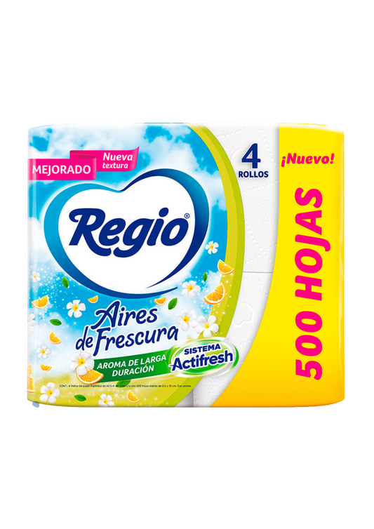 Papel Higienico Regio Aires de Frescura 500 HD