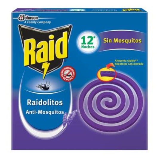 Raidolito Lavanda 12 Espirales de 12 gr