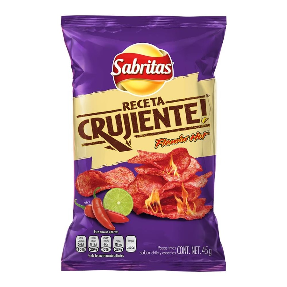 Sabritas Receta Crujiente Flamin Hot 42 gr