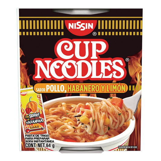 Sopa Nissin Cup Pollo Habanero y Limon 64 gr