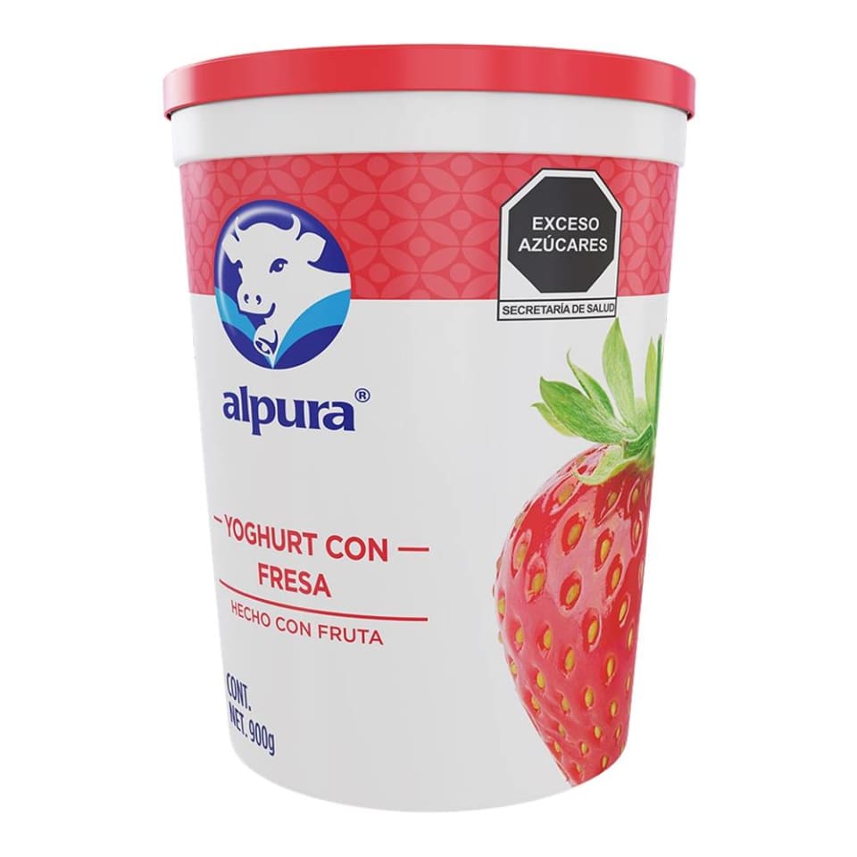 Yogurt Alpura Batido con Fresa 900 gr