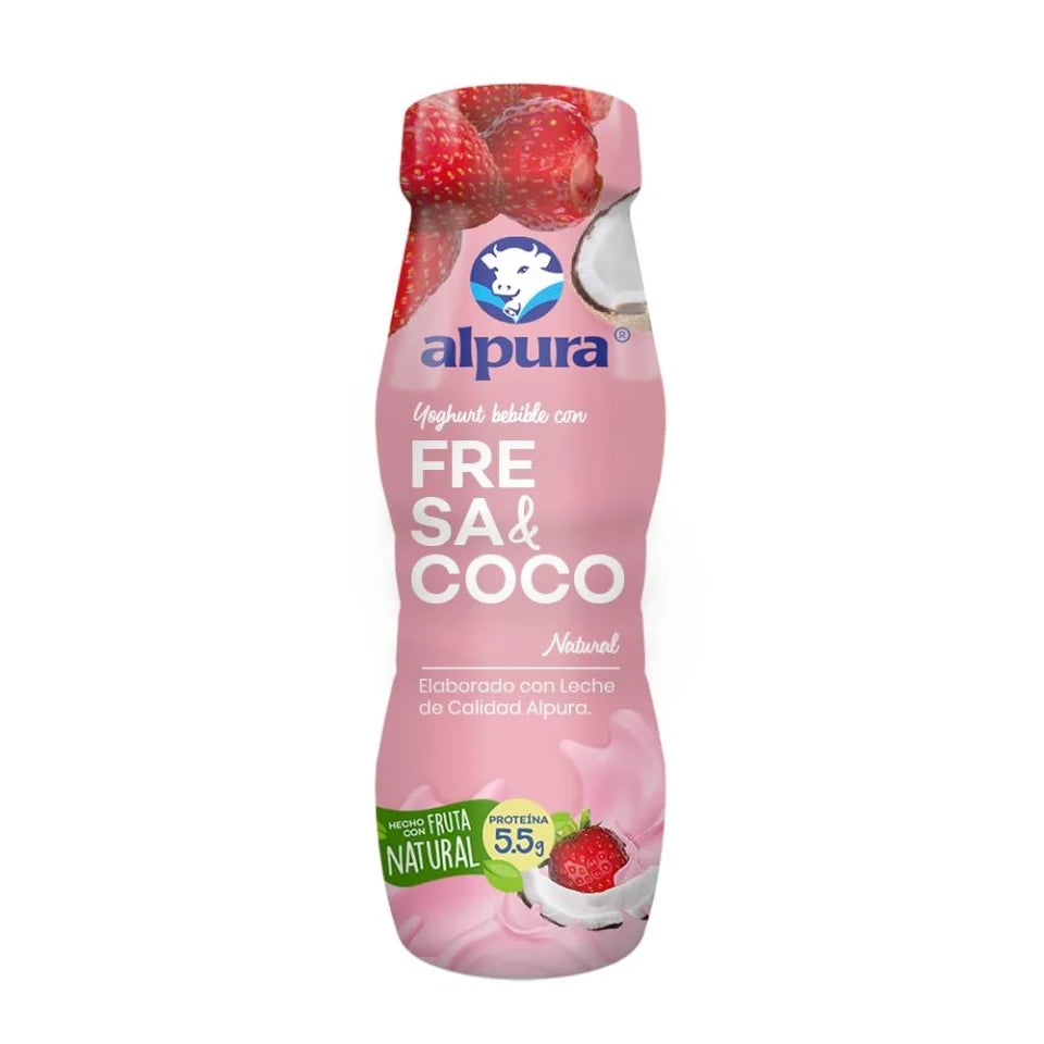 Yoghurt Bebible Alpura con Fresa y Coco 220 gr