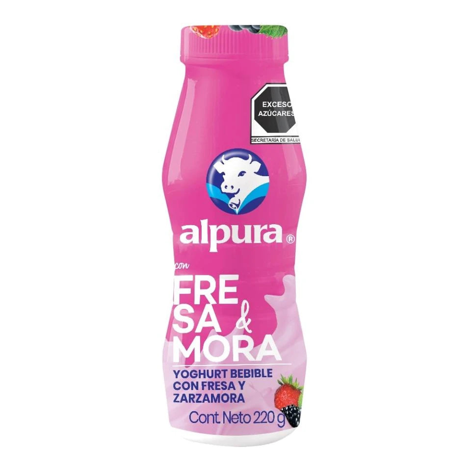 Yoghurt Bebible Alpura con Fresa y Mora 220 gr