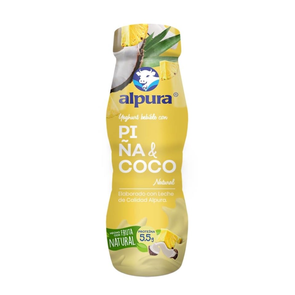 Yoghurt Bebible Alpura con Piña y Coco 220 gr