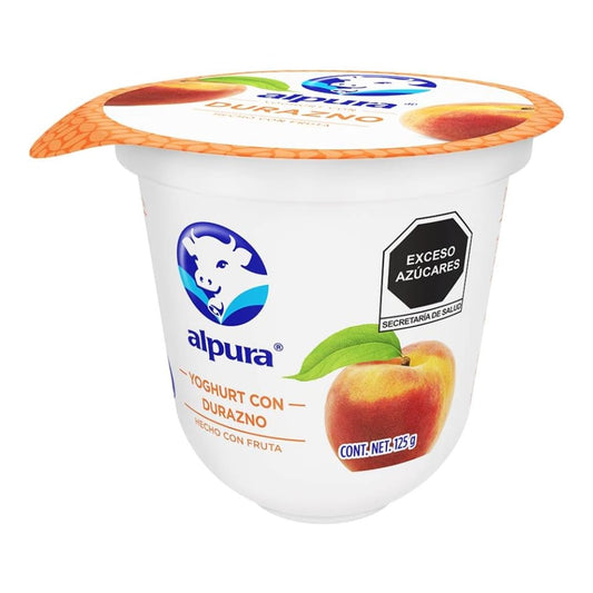 Yoghurt Vasito Alpura con Durazno 125 gr