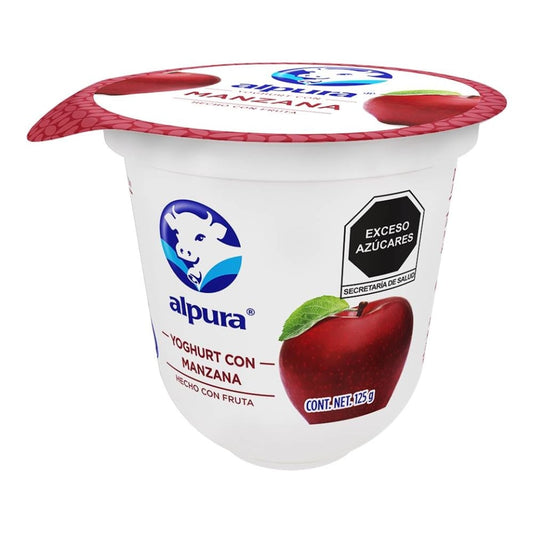 Yoghurt Vasito Alpura con Manzana 125 gr