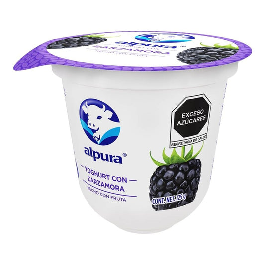 Yoghurt Vasito Alpura con Zarzamora 125 gr